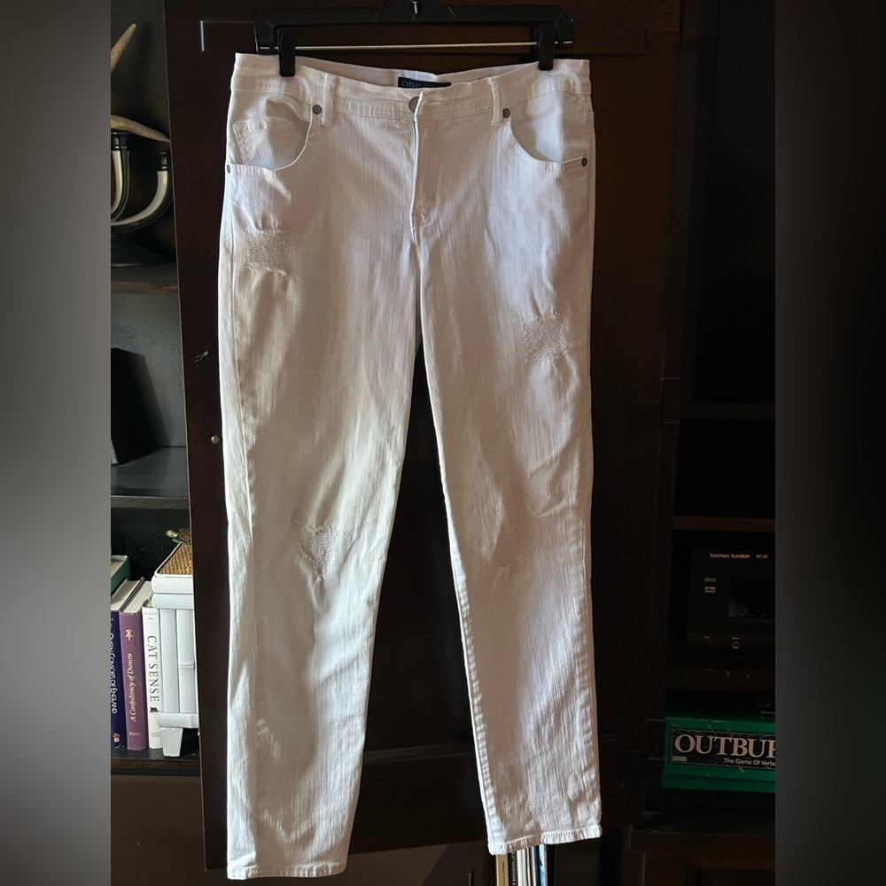 Code Bleu Women's White Skinny Jeans